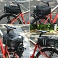 thumbnail image 5 of Bolsa para portaequipajes de bicicleta ROCKBROS, bolsa de transporte trasera para bicicleta, bolsa de equipaje impermeable negra, bolsas laterales plegables de 9-12 L con funda para la lluvia., 5 of 5