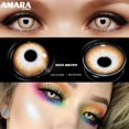 thumbnail image 1 of AMARA Anime Cosplay lentes de contacto de Color para ojos, Azul, Negro, lentes de Halloween, contactos coloridos anuales, 1 of 4