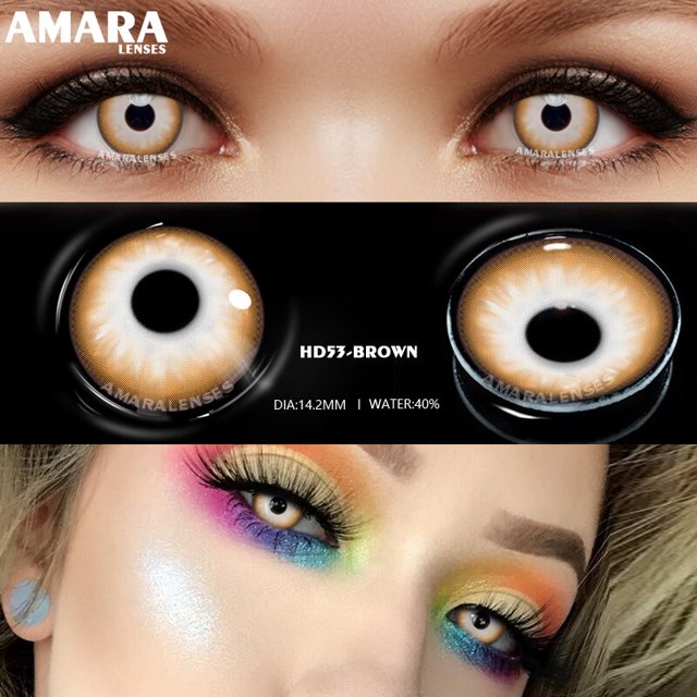 AMARA Anime Cosplay lentes de contacto de Color para ojos, Azul, Negro, lentes de Halloween, contactos coloridos anuales
