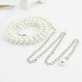 thumbnail image 5 of Pxiakgy Clearance Sale!! Belts for Women Trendy 2025 Women Hook Adjustment Pearl Waist Chain Decorative Dress Waist Small Fragrance Thin Belt Sweet Chain Silver One Size, 5 of 9