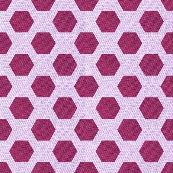 Ahgly Company Indoor Square Patterned Blossom Pink Area Rugs, 4' Square