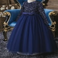 thumbnail image 4 of Robe à Paillettes de la Saint-Valentin pour Grandes Filles, Manches Longues, Robe de Princesse pour Mariage et Fête, 4 of 6