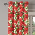 thumbnail image 2 of Ambesonne Hawaii Grommet Curtain, Botanic Bouquet Retro, 50" x 120", Beige Fern Green Red, 2 of 6