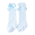 thumbnail image 2 of Genuiskids Baby Girl Mesh Socks Children Cotton Medium Tube Socks Breathable Comfortable Infant Stockings with Bowknot for Birthday Party Vacation Photography, 2 of 2