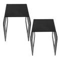 thumbnail image 1 of COMPUKAS 2 Pcs Support de Rangement pour Bûches de Bois de Chauffage Noir en Acier Robuste pour Cheminée, 1 of 7
