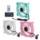 thumbnail image 3 of 3 ventiladores de refrigeración Controlador ARGB 11 aspas de ventilador Enfriador de aire silencioso para computadora 1200 rpm 12 V Verde Blanco Rosa, 3 of 10