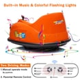 thumbnail image 4 of Coche de choque eléctrico para niños y bebés, automóvil 12V con control remoto parental, luces LED, 2 velocidades, giro 360° (color naranja), 4 of 8