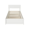 thumbnail image 4 of Wesley Twin XL Wood Platform Bed with Panel Footboard & Twin XL Trundle in White, 4 of 5