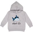 thumbnail image 2 of Inktastic Shark Life Fun Shark with Sunglasses Toddler Hoodie, 2 of 4
