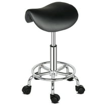 Saddle Stool Ha Ha Feet Rotation Bar Stool, Black