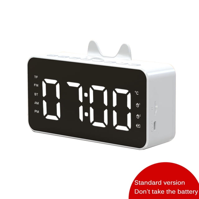 Reloj Multifunción Altavoz Bluetooth Reloj Despertador Snooze Reloj De Escritorio Inalámbrico Subwoofer Para Dormir Trabajo Oficinas Camas Cateissary HA026416-01