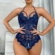 thumbnail image 3 of Lencería Sexy sin entrepierna para mujer, disfraces eróticos huecos de encaje, vestido Babydoll, ropa interior, trajes de entrepierna abierta, monos transparentes, 3 of 5