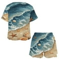 thumbnail image 3 of Beach Seashell Starfish 2 Pack Women’s Pajama Set Print Sleepwear And Shorts Y2k Loungewear Sets S-5XL, 3 of 7