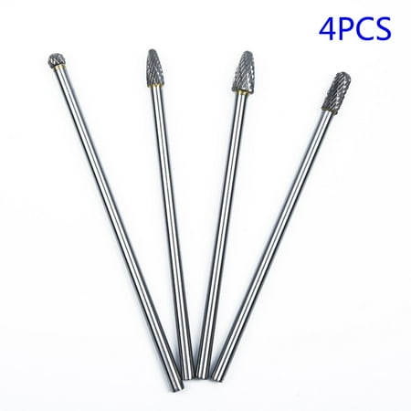 

4Pcs/set Rotary Burr 1/4 Shank 6 inch Long Reach Double Cut Carbide Tool Kit