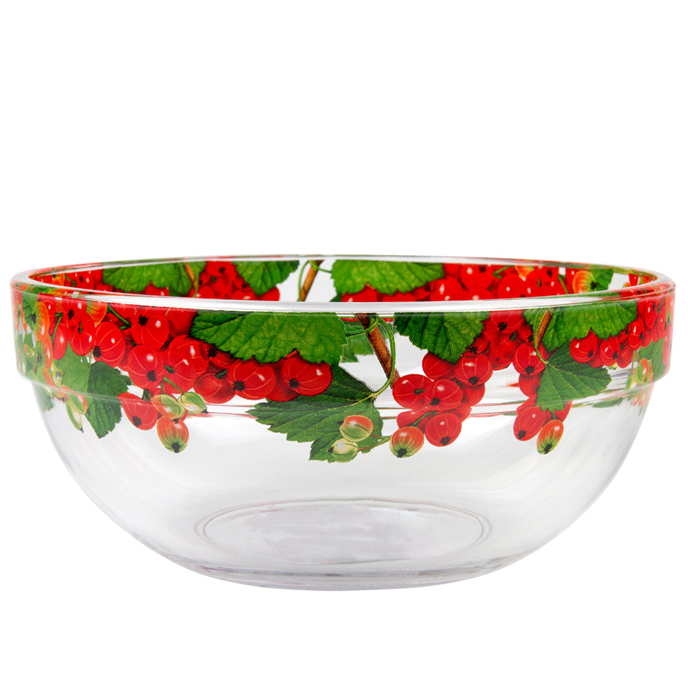 Unique Mixing Bowl Redcurrant Dinnerware Serving Glass Bowl for