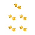 thumbnail image 1 of Justharion 2Pcs Boucles d'Oreilles Fleur Stud Core Mode Eardrop Cadeaux de Mariage Accs Jaune 5Set, 1 of 1