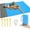 Blue-A, variant on BadyminCSL Large Beach Blanket Sandproof Mat Folding Waterproof Picnic Mat Camping Blanket with 4 Stakes for Outdoor Travel with Storage Bag (79"x55")