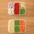 thumbnail image 4 of Aodebiao Divided Serving Tray with Lid for Veggie Charcuterie Container Portion Control Salad Keeper Stackable Refrigerator Organizer Bins Food Storage Organizer Produce Saver, 4 of 5