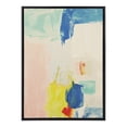 thumbnail image 3 of Kate and Laurel Sylvie Pop of Color I Framed Canvas Wall Art by Amy Lighthall, 28x38 Black, Modern Abstract Painted Brushstrokes Art for Wall, 3 of 7