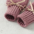thumbnail image 2 of Baby Shoes + Gloves Set Knit Newborn Girls Boys Boots Mitten Fashion Butterfly-knot Toddler Infant Slip-On Bed Shoes Hand Made, 2 of 6