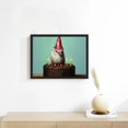 thumbnail image 3 of Nawypu  Party Hat Bird Chocolate Cake Canvas Wall Art, Design by Lucia Heffernan, 3 of 4