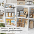 thumbnail image 6 of Homfa 68" Tall Kitchen Pantry with Adjustable Spice Rack, Storage Cabinet with Glass Door & 2 Drawers for Dining Room, White, 6 of 7