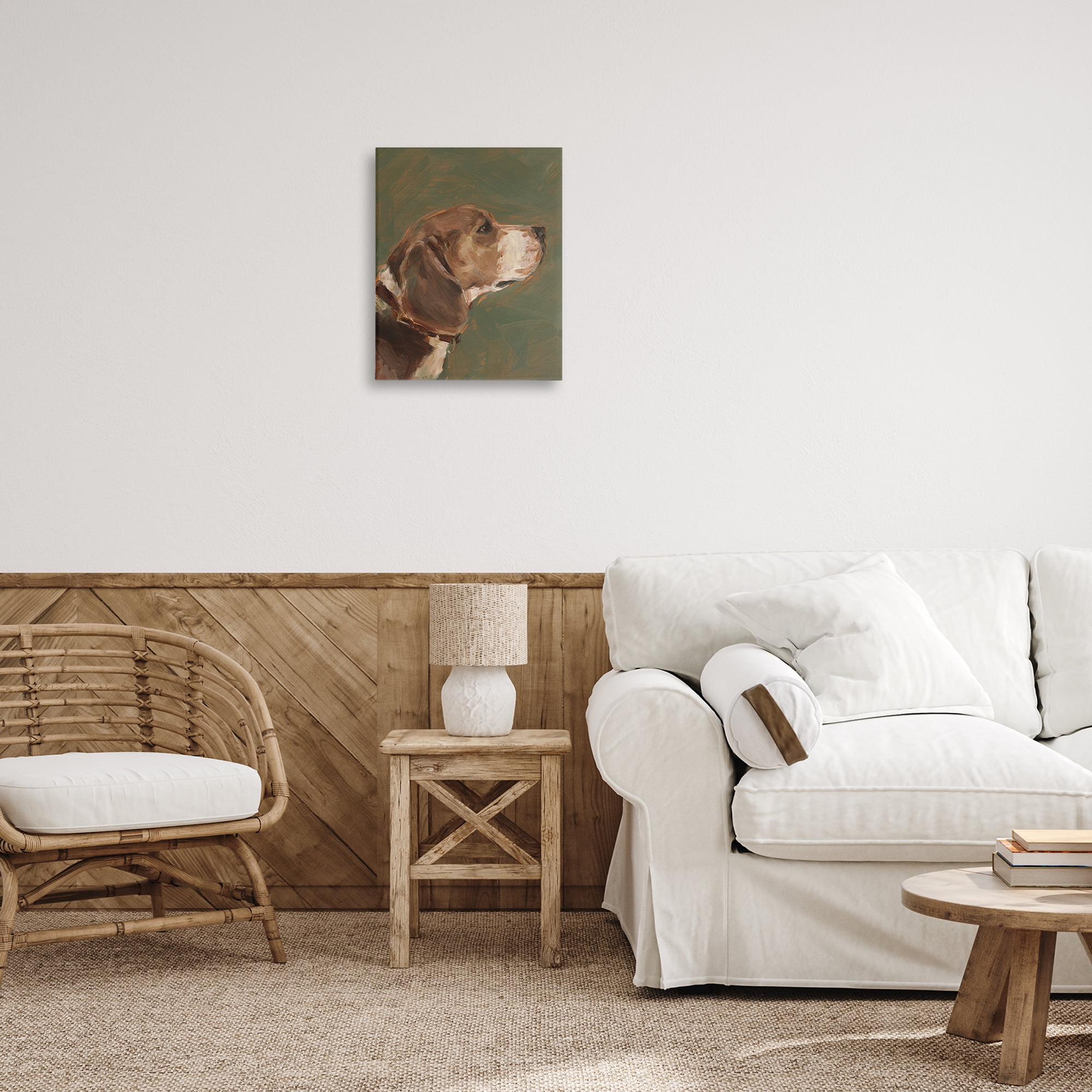 Stupell Industries Traditional Beagle Portrait Animals & Insects Painting Gallery Wrapped Canvas Art Print Wall Art, 16 x 20