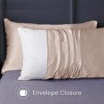 thumbnail image 3 of Satin Pillowcase Set of 2, Similar to Silk Pillow Cases, Standard Size Cooling and Soft Satin Pillow Cases for Hair and Skin, Gifts for Women Men, Envelope Closure, 20''x26'', 3 of 6