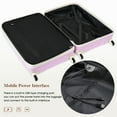 thumbnail image 5 of Luggage Set of 3, 20-Inch with USB Port, Luggage with Cup Holder& Pothook, ABS+PC Hard Shell Luggage with Spinner Wheels, Purple Gradient, 5 of 9