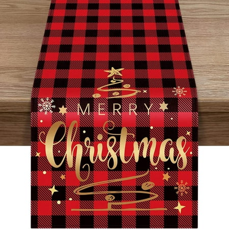 

Yubatuo Christmas Table Runner Christmas Decor Red Christmas Runner for Table Funny Xmas Decor Seasonal Winter Holiday Home Decor Indoor Outdoor Christmas Party Dining Table Decorations (13 x 72 )