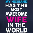 thumbnail image 3 of CafePress - My Husband Has The Most Awesome Wife In The World - Women's Traditional Fit Dark T-Shirt, 3 of 4