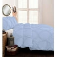 thumbnail image 2 of DNG Creations 1 Piece Ruffle Ribbon Design Comforter ( Full/Queen Size ) Ultra Soft All-Season 550 GSM 800 Threads Count,100% Egyptian Cotton - Solid Light Blue Colour, 2 of 5