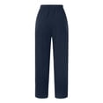 thumbnail image 5 of Lilgiuy Women's Fashion Summer Casual Loose Pocket Straight Printing Trousers Pants All Around Tummy Control Pants, 5 of 5
