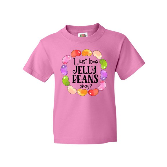 Inktastic I Just Love Jellybeans, Okay? Easter Candy Youth T-Shirt