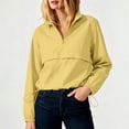 thumbnail image 2 of Qiggri Womens Windbreaker Lightweight Jackets Hooded Quarter Zip Pullover Windproof Waterproof Rain Coats Hiking Casual Outdoor Pockets Fall 2026 M, 2 of 8