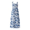 thumbnail image 1 of Txlixc Vestidos de Verano para Mujer, Estampado Floral/Diseño de Color sólido Sin Mangas Correa de Doble Lado Pliegues en el Pecho Vestido Largo de Playa Txlixc Moda, 1 of 9