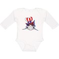 thumbnail image 3 of Inktastic 4th of July Patriot Shark Boys or Girls Long Sleeve Baby Bodysuit, 3 of 5