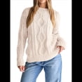 thumbnail image 2 of Suéteres de Cuello Redondo de Punto Extragrandes para Mujer Albaricoque S, 2 of 9