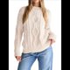 thumbnail image 2 of Suéteres de Cuello Redondo de Punto Extragrandes para Mujer Albaricoque L, 2 of 9