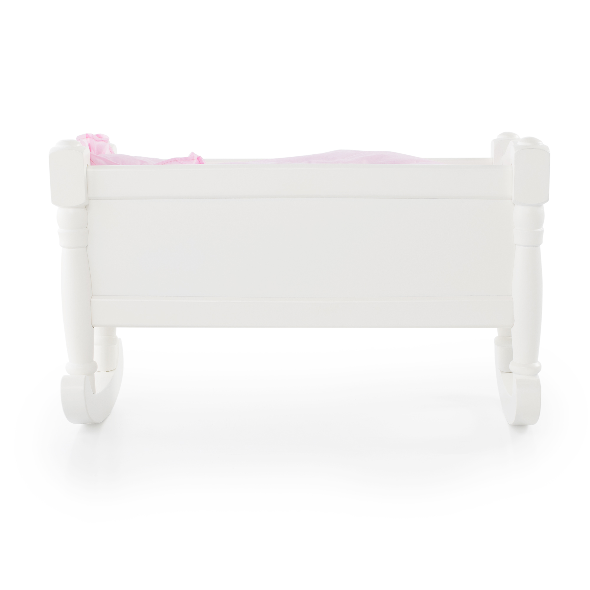 white doll cradle