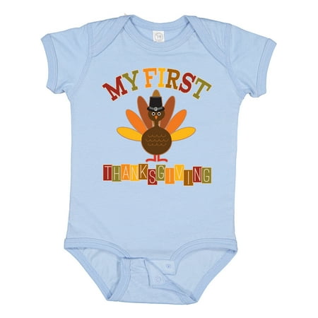 

Inktastic My First Thanksgiving Day Turkey Gift Baby Boy or Baby Girl Bodysuit