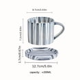 thumbnail image 4 of Set, Vintage Striped Teacup And Saucer, Ceramic Coffee Cup And Saucer Plate, Drinking Cups For Breakfast, Tea Party, Afternoon Tea, Home, Garden, Restaurant And More, Summer Winter Drinkware, Gifts, 4 of 9