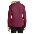 thumbnail image 2 of Womens Long Sleeve Easy Care Cotton/Polyester Shirt Burgundy/Light Stone 4XL, 2 of 6