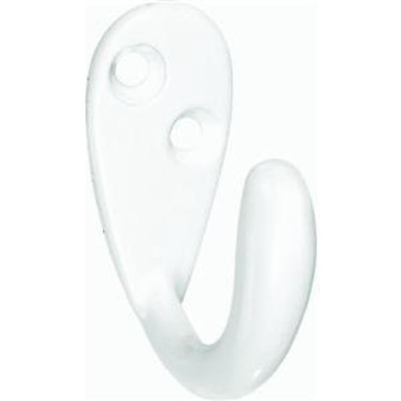 Hook Coat/hat White 2in