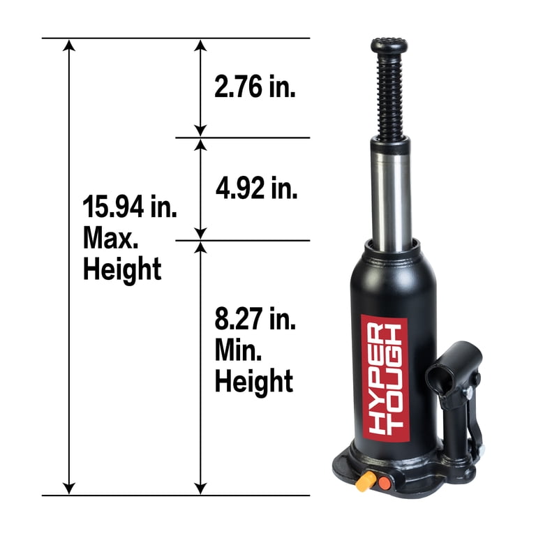 Hyper Tough T90613HW 6 Ton Welded Bottle Jack for Vehicle