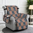 thumbnail image 2 of TSOVTHRID American Flag Plaid Print Recliner Chair Covers Lazy Boy Recliner Covers Stay in Place Couch Cover Slipcovers Non-Slip Furniture Protector with Elastic Strap for Independence Day Decor, 2 of 7