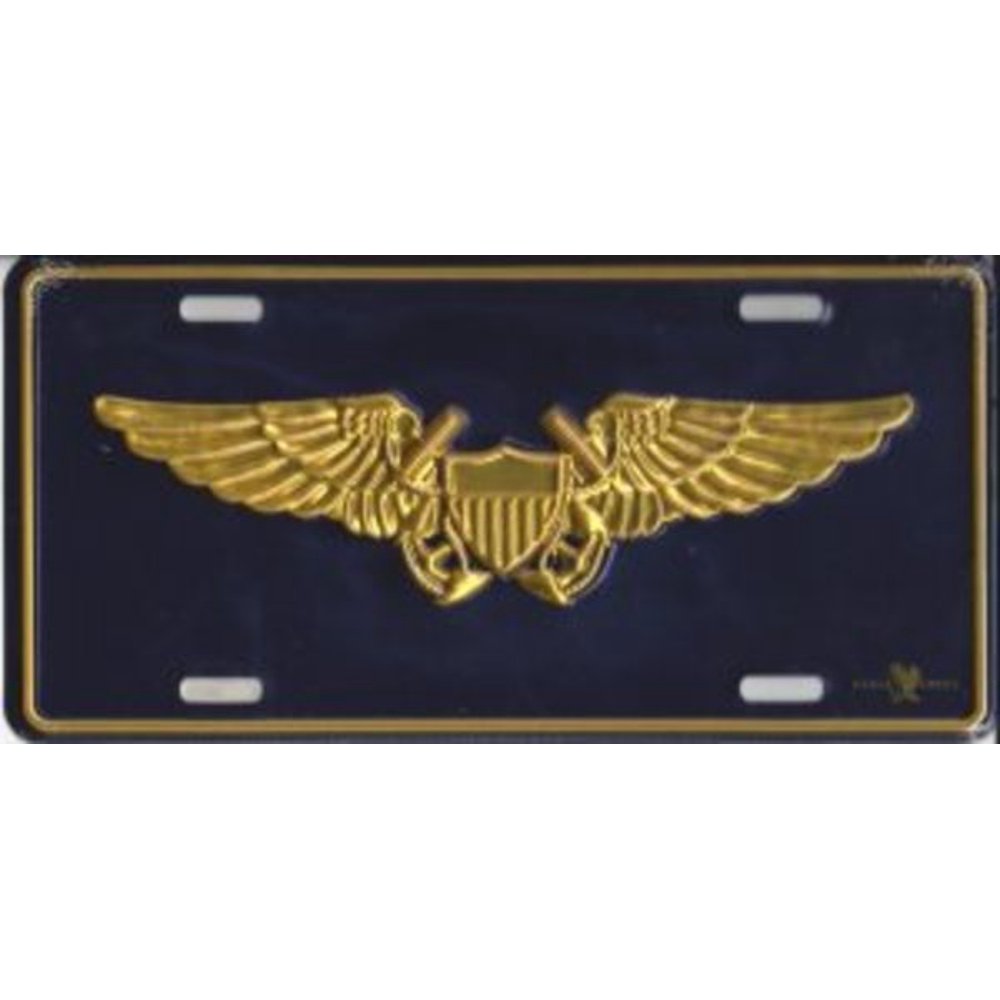 Naval Flight Officer Metal License Plate