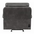 thumbnail image 3 of Benjara BM206585 40 x 43 x 39 in. Leather Upholstered Metal Power Gilding Recliner Sofa, Gray, 3 of 5