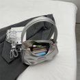 thumbnail image 4 of Bolso de hombro para mujer Bolso de moda para las axilas Bolso de mano informal plisado (Plata) Ndcxsfigh Para Estrenar, 4 of 5