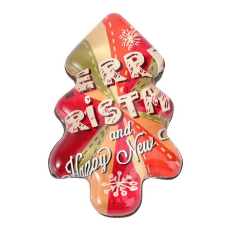 

1pc Christmas Fridge Magnet Sticker Xmas Tree Shape Refrigerator Magnet Decals